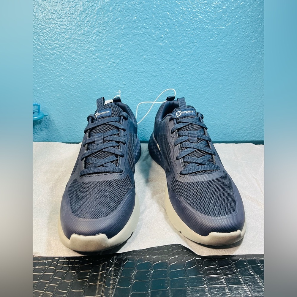 New Skechers Dark Blue Air-Cooled Memory Foam Sport lite foam - Picture 2 of 9